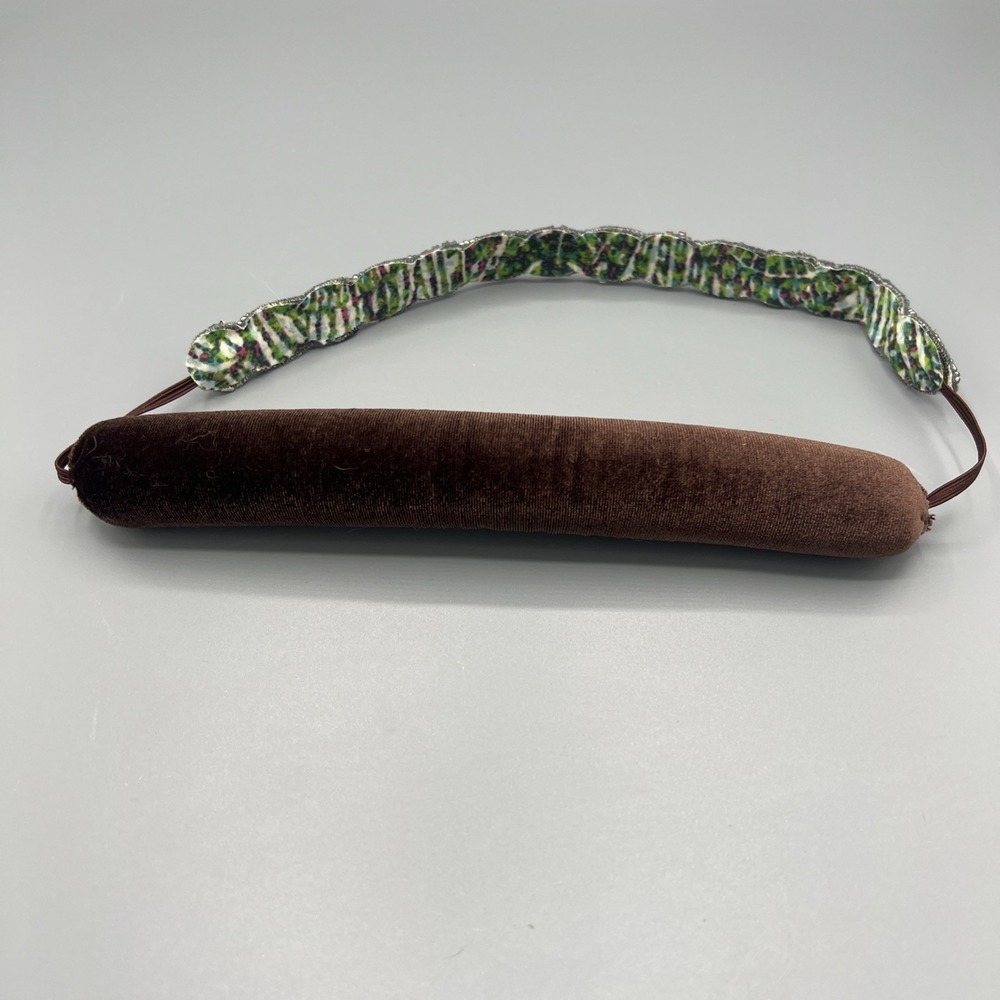 Rare 1980s Beaded Velvet Sweatband – Retro Aerobics Headband – One of‎ a Kind - Picture 2 of 3